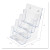 4-compartment Docuholder, Booklet Size, 6.88w X 6.25d X 10h, Clear