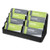 8-tier Recycled Business Card Holder, Holds 400 Cards, 7.88 X 3.88 X 3.38, Plastic, Black