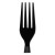 Plastic Cutlery, Heavyweight Forks, Black, 1,000/carton