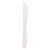 Plastic Cutlery, Heavyweight Knives, White, 100/box