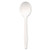 Plastic Cutlery, Mediumweight Soup Spoon, White, 1,000/carton