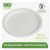 Renewable Sugarcane Dinnerware, Plate, 10" Dia, Natural White, 50/pack