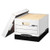 R-kive Heavy-duty Storage Boxes, Letter/legal Files, 12.75" X 16.5" X 10.38", White/black, 12/carton