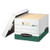 R-kive Heavy-duty Storage Boxes, Letter/legal Files, 12.75" X 16.5" X 10.38", White/green, 12/carton