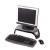 Smart Suites Corner Monitor Riser, For 21" Monitors, 18.5" X 12.5" X 3.88" To 5.13", Black/clear Frost, Supports 40 Lbs