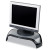 Smart Suites Corner Monitor Riser, For 21" Monitors, 18.5" X 12.5" X 3.88" To 5.13", Black/clear Frost, Supports 40 Lbs