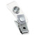 Badge Clips With Plastic Straps, 0.5" X 1.5", Clear/silver, 100/box