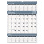 Bar Harbor Recycled Wirebound 3-months-per-page Wall Calendar, 15.5 X 22, White/blue/gray Sheets, 14-month(dec-jan):2023-2025