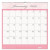 Recycled Monthly Wall Calendar, Breast Cancer Awareness Artwork, 12 X 12, White/pink/gray Sheets, 12-month (jan-dec): 2024