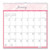 Recycled Monthly Wall Calendar, Breast Cancer Awareness Artwork, 12 X 12, White/pink/gray Sheets, 12-month (jan-dec): 2024