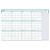 Express Track Recycled Reversible/erasable Yearly Wall Calendar, 24 X 37, White/teal Sheets, 12-month (jan To Dec): 2024