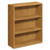 10700 Series Wood Bookcase, Three-shelf, 36w X 13.13d X 43.38h, Harvest