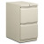 Brigade Mobile Pedestal, Left Or Right, 2 Letter-size File Drawers, Light Gray, 15" X 22.88" X 28"