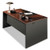 38000 Series Desk Shell, 60" X 30" X 29.5", Mahogany/charcoal