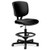 Volt Series Leather Adjustable Task Stool, Supports Up To 275 Lb, 22.88" To 32.38" Seat Height, Black