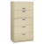 Brigade 600 Series Lateral File, 4 Legal/letter-size File Drawers, 1 Roll-out File Shelf, Putty, 36" X 18" X 64.25"