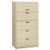 Brigade 600 Series Lateral File, 4 Legal/letter-size File Drawers, 1 Roll-out File Shelf, Putty, 36" X 18" X 64.25"