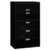 Brigade 600 Series Lateral File, 4 Legal/letter-size File Drawers, 1 Roll-out File Shelf, Black, 42" X 18" X 64.25"