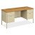 Metro Series Kneespace Credenza, 60w X 24d X 29.5h, Harvest/putty