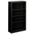 Metal Bookcase, Four-shelf, 34.5w X 12.63d X 59h, Black