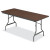 Officeworks Classic Wood-laminate Folding Table, Curved Legs, Rectangular, 72" X 30" X 29", Walnut