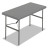 Indestructable Classic Folding Table, Rectangular, 48" X 24" X 29", Charcoal