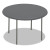 Indestructable Classic Folding Table, Round, 48" X 29", Charcoal