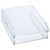 Clear Acrylic Letter Tray, 2 Sections, Letter Size Files, 10.5" X 13.75" X 2.5", Clear, 2/pack