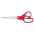 Multi-purpose Scissors, Pointed Tip, 7" Long, 3.38" Cut Length, Gray/red Straight Handle