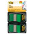 Standard Page Flags In Dispenser, Green, 50 Flags/dispenser, 2 Dispensers/pack