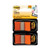 Standard Page Flags In Dispenser, Orange, 50 Flags/dispenser, 2 Dispensers/pack