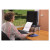 In-line Adjustable Desktop Copyholder,150 Sheet Capacity, Plastic, Black/clear