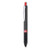 Oh! Gel Pen, Retractable, Medium 0.7 Mm, Red Ink, Black Barrel, Dozen