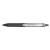 Vball Rt Liquid Ink Roller Ball Pen, Retractable, Fine 0.7 Mm, Black Ink, Black/white Barrel