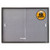 Enclosed Indoor Cork And Gray Fabric Bulletin Board With Two Sliding Glass Doors, 48 X 36, Graphite Gray Aluminum Frame