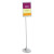 Designer Sign Stand, Silver Aluminum Frame, 11 X 17