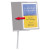 Designer Sign Stand, Silver Aluminum Frame, 11 X 17