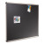 Prestige Euro-style Embossed Foam Bulletin Board, 48 X 34.44, Black Surface, Euro Titanium Aluminum Frame