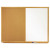 Combination Board, 36" X 24", Brown/white Surface, Oak Finished Fiberboard (mdf) Frame