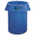 Vented Round Brute Container, 44 Gal, Plastic, Blue