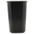 Deskside Plastic Wastebasket, 3.5 Gal, Plastic, Black