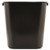 Deskside Plastic Wastebasket, 7 Gal, Plastic, Black