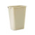 Deskside Plastic Wastebasket, 10.25 Gal, Plastic, Beige