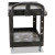 Heavy-duty Utility Cart With Lipped Shelves, Plastic, 2 Shelves, 500 Lb Capacity, 25.9" X 45.2" X 32.2", Black