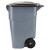 Square Brute Rollout Container, 50 Gal, Molded Plastic, Gray