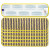 Microfiber Scrubber Pad, Vertical Polyprolene Stripes, 18", Yellow, 6/carton