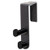 Plastic Coat Hook, 2-hook, 1.75 X 6.5 X 7.75, Black