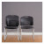 Vy Series Stack Chairs, Supports Up To 350 Lb, 18.75" Seat Height, Black Seat, Black Back, Silver Base, 2/carton