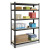 Boltless Steel/particleboard Shelving, Five-shelf, 48w X 18d X 72h, Black