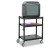 Adjustable-height Steel Av Cart, Metal, 3 Shelves, (5) Ac Outlets, 120 Lb Capacity, 27.25" X 18.25" X 36.5", Black